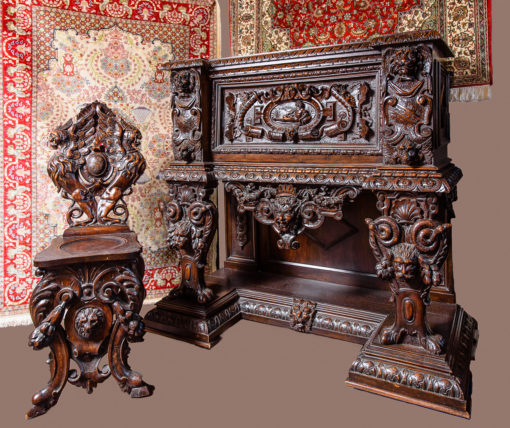 16th Century German chair & desk 1