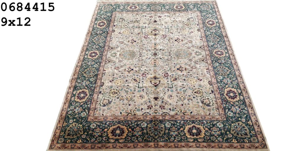 9x12 Light Blue Modern Age Isfahan Rug Abrahams Oriental Rugs