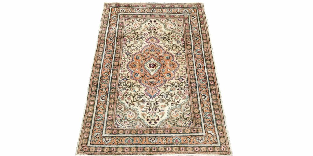 3x5 Light Yellow Semi Antique Tabriz Rug Abrahams Oriental Rugs