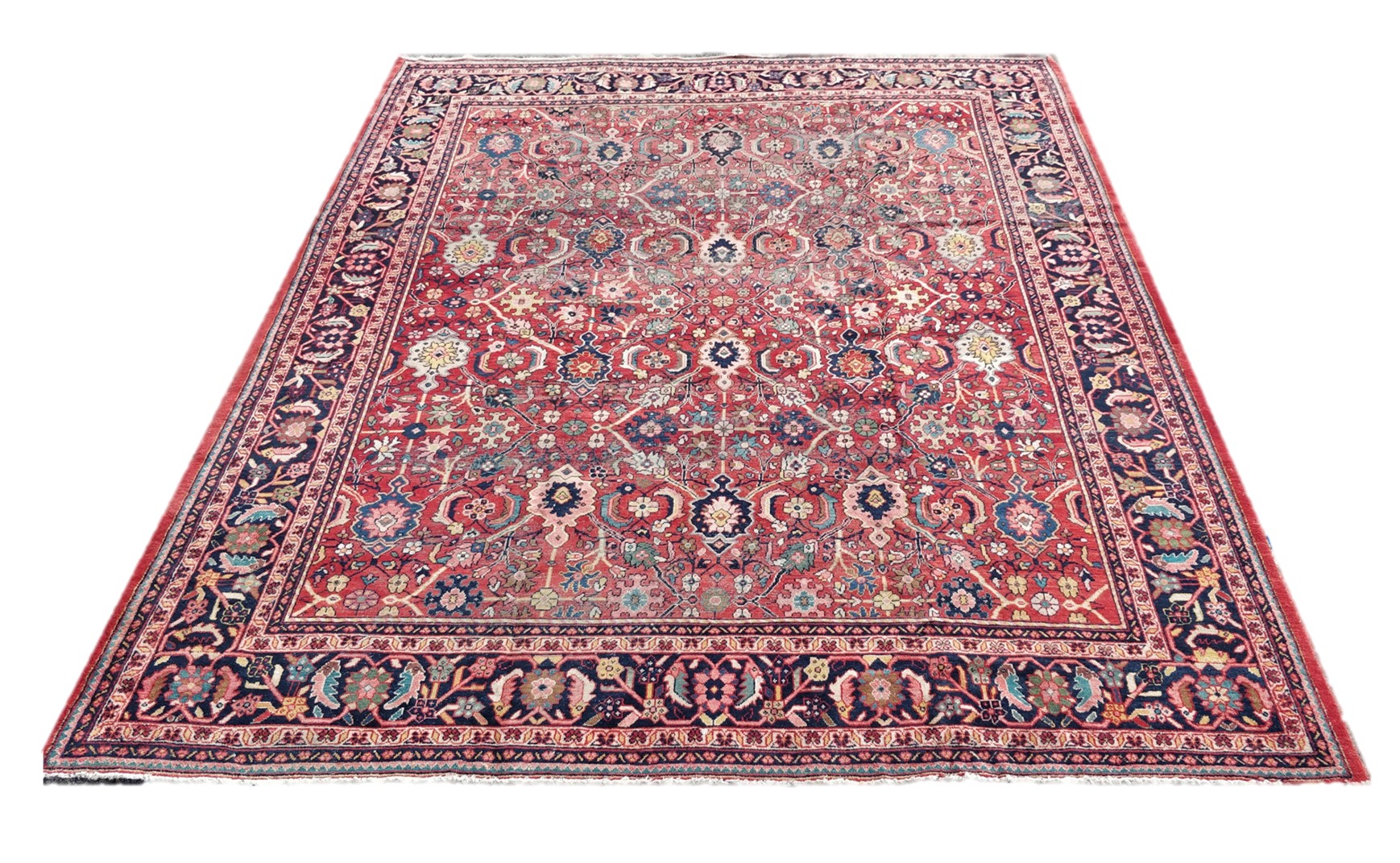 10x14 Rusty Red Antique Mahal Rug | Abrahams Oriental Rugs | Houston, TX