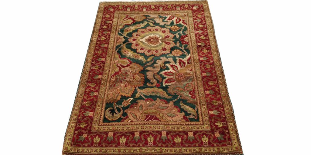 4x6 Green Modern Age Magnolia Agra Rug Abrahams Oriental Rugs